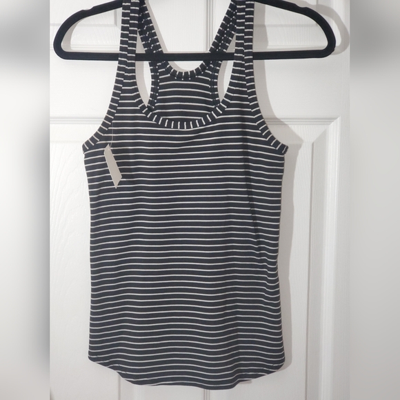 Lululemon Studio Racerback Parallel Stripe Black White - Picture 4 of 8